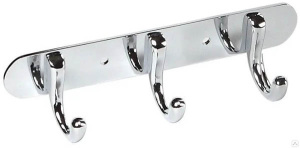 Планка с крючками Fixsen FX-1713 / FX-1714 / FX-1715 / FX-1716, 18 см 3 крючка, хром