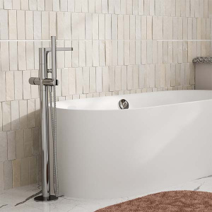 Смеситель для ванны Wasserkraft Mosel 4621 / Tauber 6421 напольный, никель