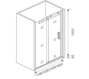 Душевая дверь Good Door Galaxy WTW-C-CH, 110х195, прозрачный