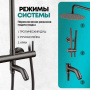 Душевая стойка Grocenberg GB7099 графит