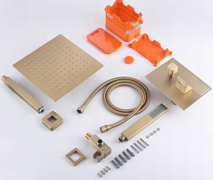 Душевая система Rea Bento Gold REA-P4893 встраиваемая