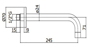 Излив Paffoni Light ZBOC141CR