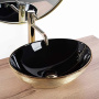Умывальник Rea Sofia Black Gold Brush U3310