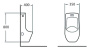 Писсуар SantiLine SL-6002MB с функцией электронного смыва