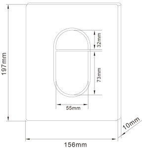 Кнопка для инсталляции Abber AC0124MB, черный матовый