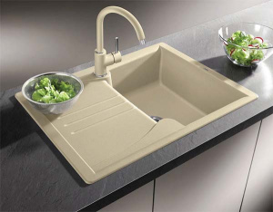 Смеситель для кухонной мойки Blanco Mida Silgranit, серый беж