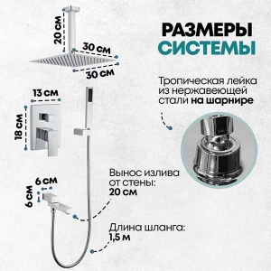 Душевая система скрытого монтажа Grocenberg GB5089CR-2