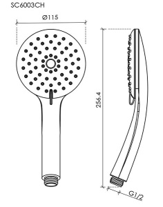 Душевая лейка Sancos Lotus SC6003MB