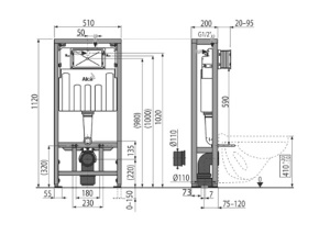 Система инсталляции AlcaPlast AM116/1120 Solomodul