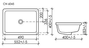 Умывальник CeramicaNova Element CN6045