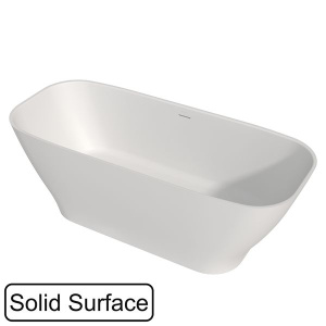 Ванна из искусственного камня Whitecross Clover белый матовый Solid Surface