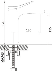 Смеситель для умывальника Shevanik S4701H