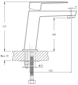 Смеситель для умывальника Haiba HB11191