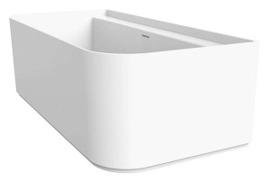 Ванна из искусственного камня Belux Атланта BA-1700 с подставкой, белая матовая Solid Surface, 170х75, белый матовый