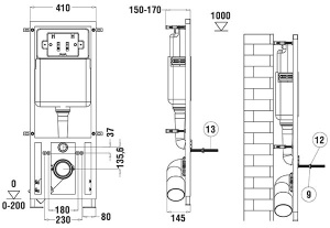 Комплект инсталляции Weltwasser Marberg 410 SE WT