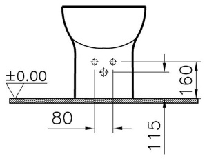 Напольное биде Vitra S20 5509B003-0288