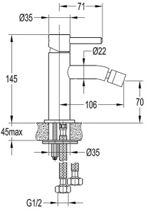 Смеситель для биде Omnires Y1220 CR