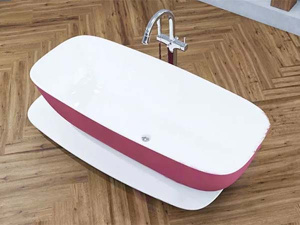 Ванна из искусственного камня Kolpa-san Milo FS Red, 174х75