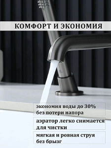 Смеситель на борт ванны Ganzer GZ03133-Q на 4 отверстия