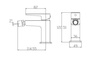 Смеситель для биде Omnires Parma PM7420 BL