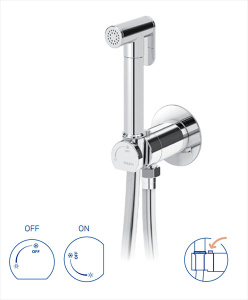 Смеситель встраиваемый Bruma Bidet 1451103CR Chrome с гигиеническим душем