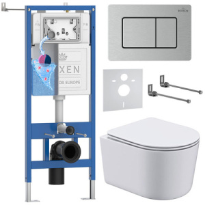 Комплект инсталляции 6 в 1 Roxen StounFix Dual Fresh 968486 с аромадозатором, сатин