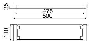 Полка Timo Selene 17072/17