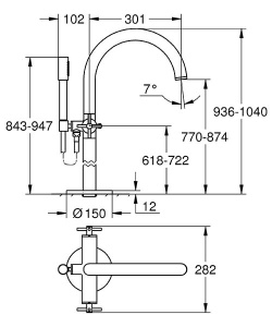 Смеситель для ванны Grohe Atrio New 25044003