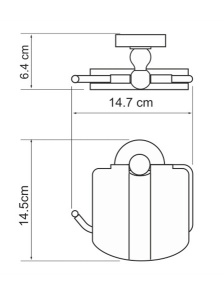 Держатель для туалетной бумаги Wasserkraft Aland K-8525