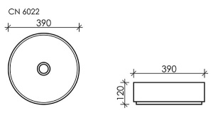 Умывальник CeramicaNova Element CN6022MDB