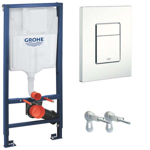 Комплект инсталляции Grohe Rapid Sl 38772SH0 с унитазом Roxen Cube Bidet 530135-01X Rimless Soft Close с функцией биде