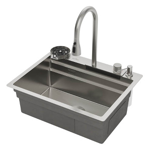 Кухонная мойка Roxen Stage Plus 560250-60 многофункциональная в комплекте с измельчителем Bort Titan Max Power 93410266 (Full Control)