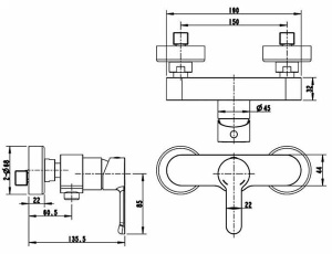 Смеситель для душа Bravat Stream F93783C-01A