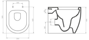Приставной унитаз BelBagno Marino безободковый, белый
