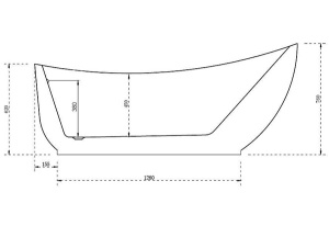Акриловая ванна Abber AB9288, 180х89