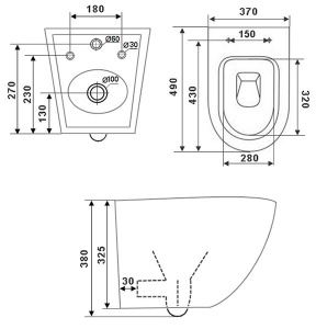 Комплект инсталляции Viega Prevista Dry 792596 с кнопкой и подвесным унитазом Timo Rimless Kulo TK-403