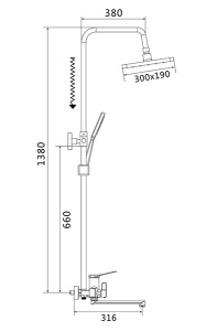 Душевая стойка Shevanik S6236H