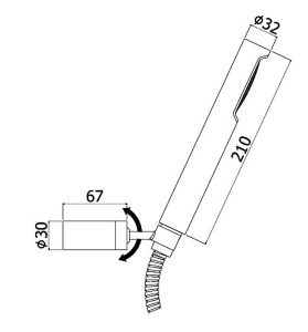 Душевая лейка со шлангом Paffoni Birillo ZDUP036CR