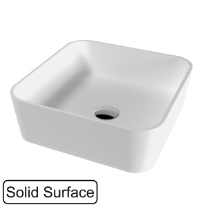 Умывальник Whitecross Garnet белый матовый Solid Surface