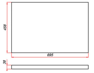 Столешница ЗОВ пластик HPL 38 Туя CHPL38T695458 (без выреза)