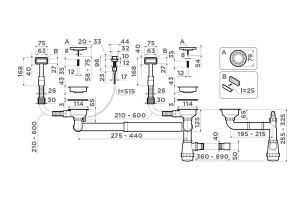 Сифон для мойки Omoikiri WK-2-GM-A