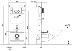 Инсталляция для унитаза Cerutti CR558