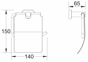 Держатель для туалетной бумаги Shevanik SG5105H / SG5105T, оружейная сталь