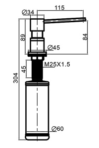 Дозатор для моющих средств Gappo G402 / G402-1 / G402-3 / G402-5, хром