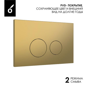 Кнопка для инсталляции Oliveeka OL-R4-BG, золото матовое