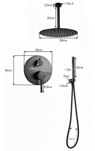 Душевая система скрытого монтажа Filarete Roun FL1024MG