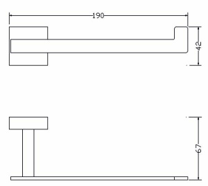 Держатель для туалетной бумаги Omnires Lift 8151BCR