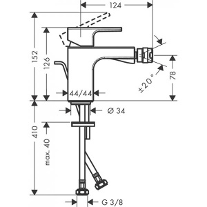 Смеситель для биде Hansgrohe Vernis Shape 71211670