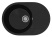 Кухонная мойка Practik PR 610, 61х47, черный оникс