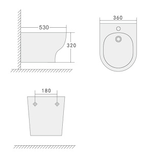 Подвесное биде Boheme Fiore 978-BIDET-B